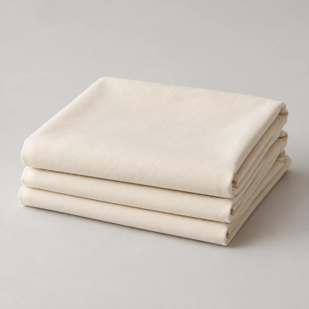 Ecru cotton poplin